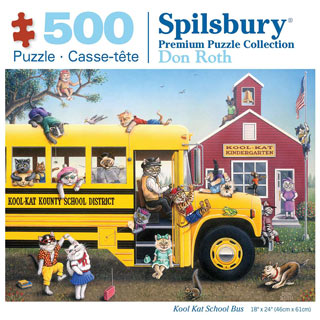 Kool Kat School Bus 500 Piece Jigsaw Puzzle