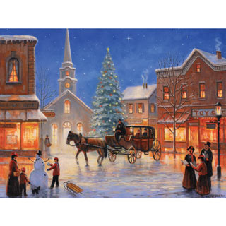 Christmas In Pleasantville 300 Large Piece Jigsaw Puzzle