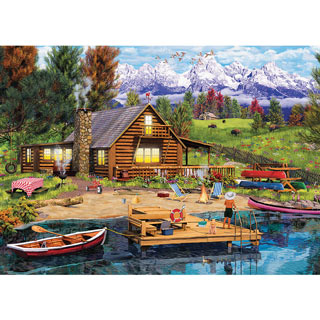 Grand Teton Cabin 1000 Piece Jigsaw Puzzle