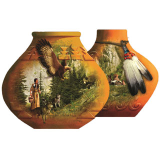 Indian Pots Shaped Puzzle 1000 Piece Shaped Jigsaw Puzzle