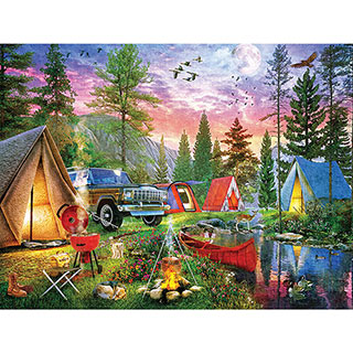 Moonlight Camping 300 Large Piece Jigsaw Puzzle