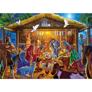 Star Of Bethlehem 500 Piece Glitter Jigsaw Puzzle