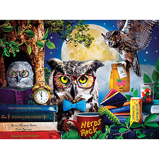 Night Owls Study Group 300 Large Piece Jigsaw Puzzle