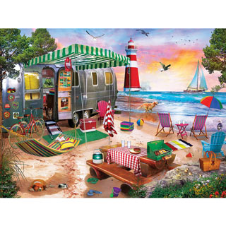 Oceanside Camping 550 Piece Jigsaw Puzzle