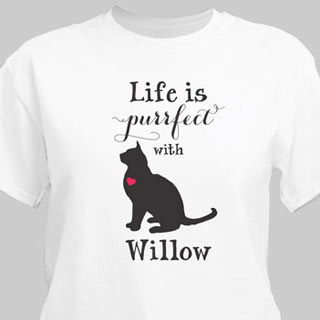 Personalized Life Is Purrfect T-Shirt