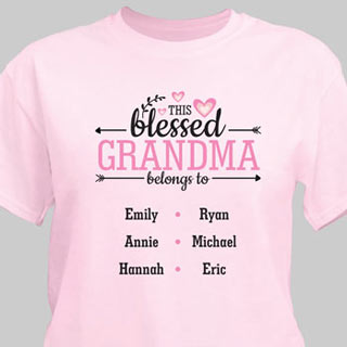 Personalized This Blessed Grandma T-Shirt