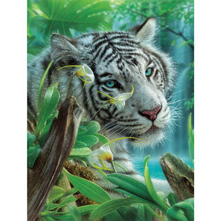 The White Tiger Of Eden 300 Large Piece Jigsaw Puzzle