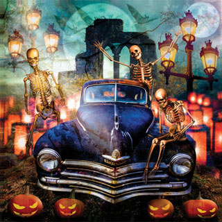 The Old Plymouth On Halloween 1000 Piece Jigsaw Puzzle
