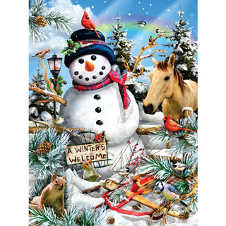 Winter's Welcome 300 Large Piece Jigsaw Puzzle