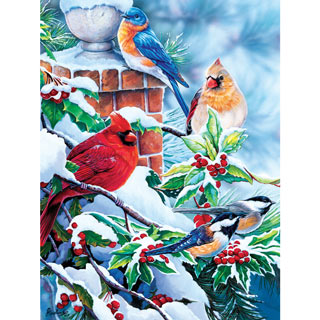 Bright Holly Friends 550 Piece Jigsaw Puzzle