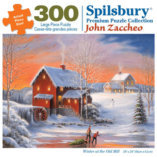 Winter At the Old Mill 300 Large Piece Jigsaw Puzzle