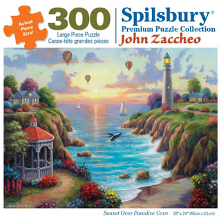 Sunset Over Paradise Cove 300 Large Piece Jigsaw Puzzle