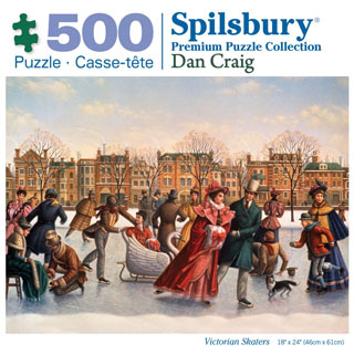 Victorian Skaters 500 Piece Jigsaw Puzzle