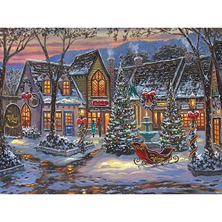Christmas At The Village 300 Large Piece Jigsaw Puzzle