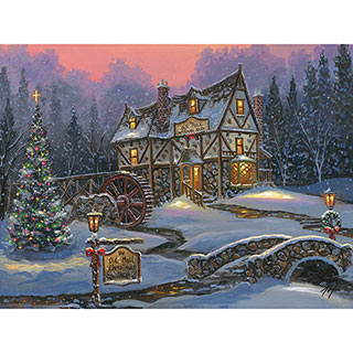 Old Mill Christmas 300 Large Piece Jigsaw Puzzle