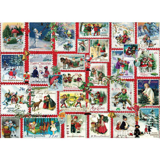 Christmas Stamps 1000 Piece Jigsaw Puzzle