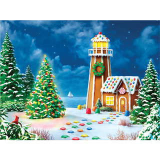 Gingerbread Light House 300 Large Piece Jigsaw Puzzle