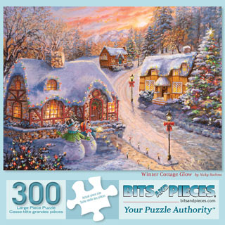 Winter Cottage Glow 300 Large Piece Jigsaw Puzzle