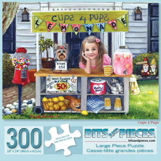 Cups 4 Pups 300 Large Piece Jigsaw Puzzle