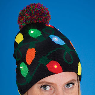 Christmas Bulb Knit Hat