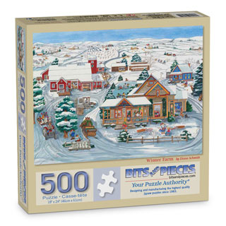 Winter Farm 500 Piece Jigsaw Puzzle