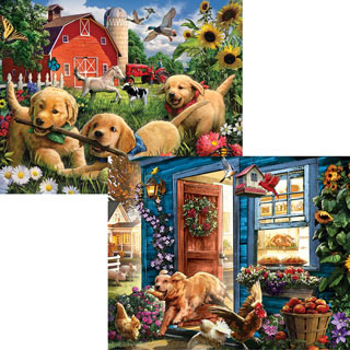 Country Living 4-in-1 300 Large Piece 4-in-1 Multi-Pack Puzzle Set