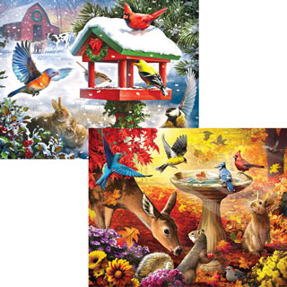 Country Living 4-in-1 300 Large Piece 4-in-1 Multi-Pack Puzzle Set