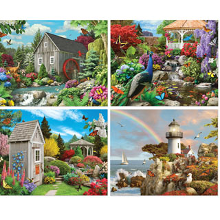 Alan Giana 300 Large Piece 4-in-1 Multi-Pack Puzzle Set