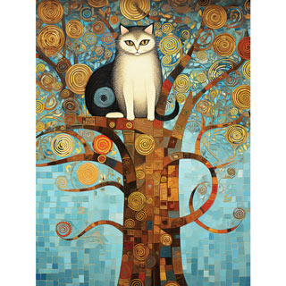 Art Deco Cat 300 Large Piece Jigsaw Puzzle