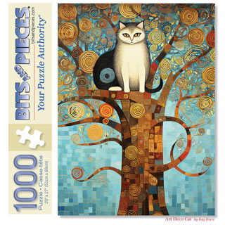 Art Deco Cat 1000 Piece Jigsaw Puzzle