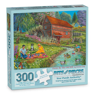 Picnic By The Old Mill 300 Large Piece Jigsaw Puzzle