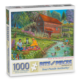 Picnic By The Old Mill 1000 Piece Jigsaw Puzzle