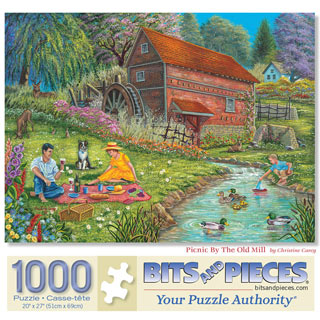 Picnic By The Old Mill 1000 Piece Jigsaw Puzzle