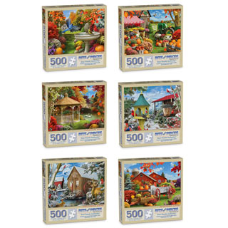 Set of 6: Alan Giana 500 Piece Jigsaw Puzzles