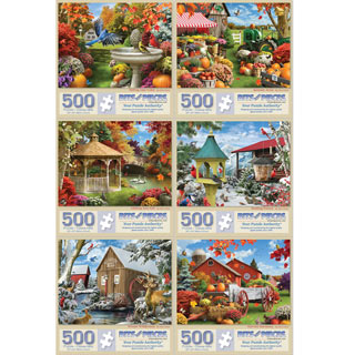 Set of 6: Alan Giana 500 Piece Jigsaw Puzzles