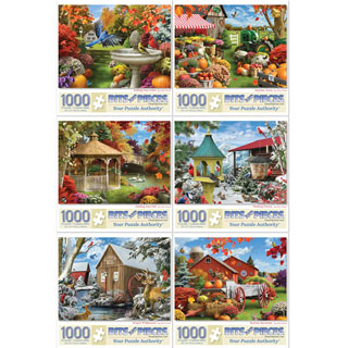 Set of 6: Alan Giana 1000 Piece Jigsaw Puzzles