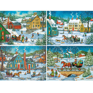 Set of 4: Bonnie White 1000 Piece Jigsaw Puzzles