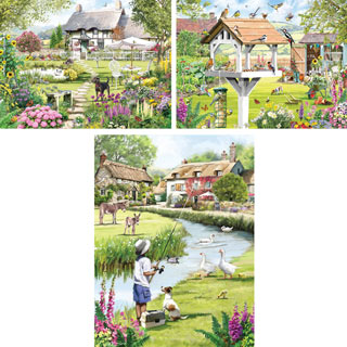 Set of 3: The Macneil Studio 1000 Large Piece Jigsaw Puzzles