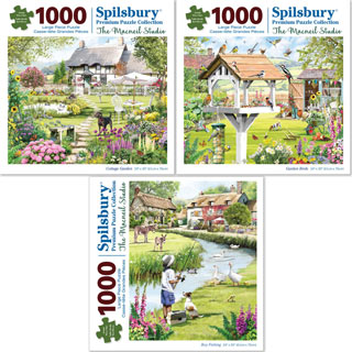 Set of 3: The Macneil Studio 1000 Large Piece Jigsaw Puzzles