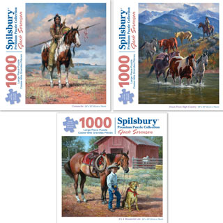 Set of 3: Jack Sorenson 1000 Large Piece Puzzles