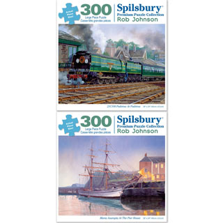 Set of 2: Rob Johnson 300 Large Piece Jigsaw Puzzles