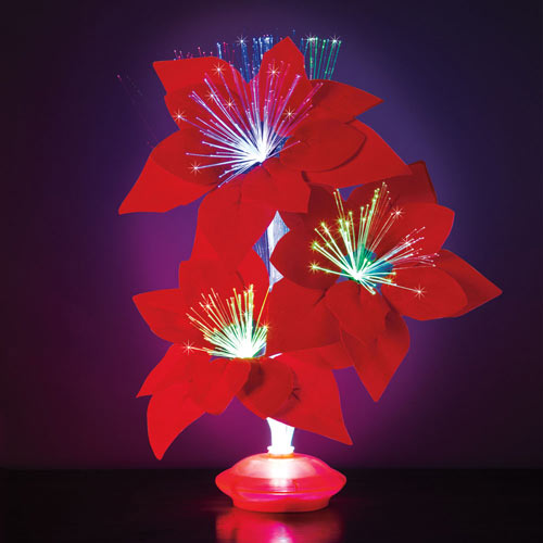 Fiber Optic Poinsettia Flower