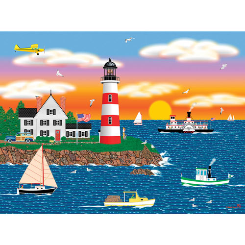 Triangle Point Lighthouse 1000 Piece Jigsaw Puzzle