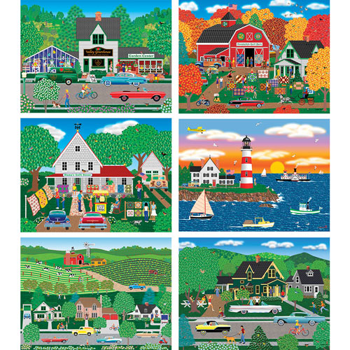 Set of 6: Mark Frost 1000 Piece Jigsaw Puzzles