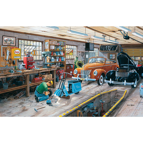 Ford and a Cord 300 Large Piece Jigsaw Puzzle