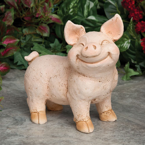 Smiling Pig Statue