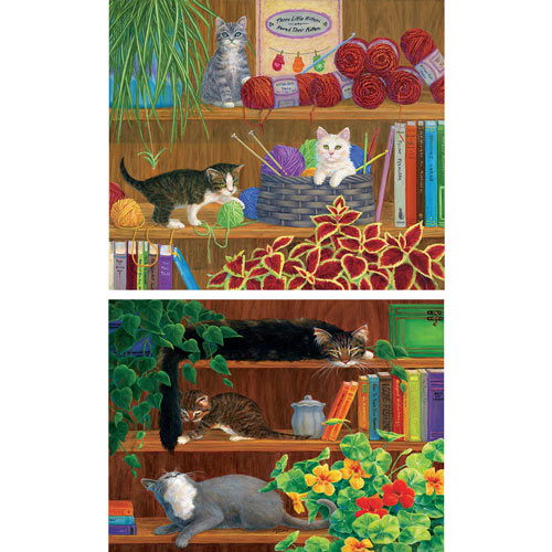 Set of 2: Linda Elliott Cat Puzzles