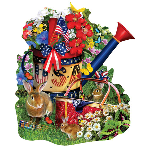 Summer Watering Can Shaped 1000 Piece Jigsaw Puzzle