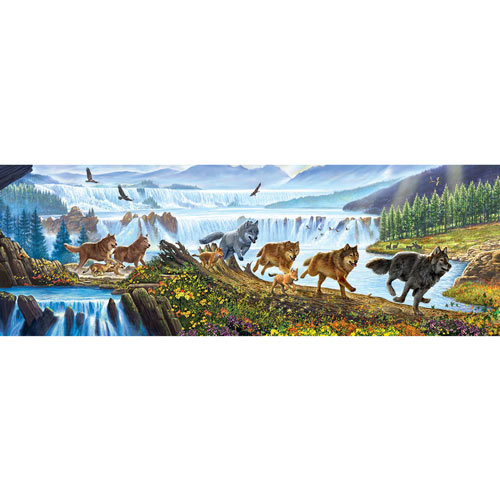 Wolves on the Run 500 Piece Jigsaw Puzzle