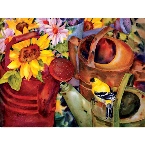 Watering Can Visitor 300 Large Piece Jigsaw Puzzle